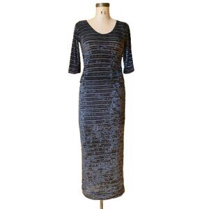 Vintage 90s/00s Y2K velvet two piece pencil skirt top set Venz Montreal